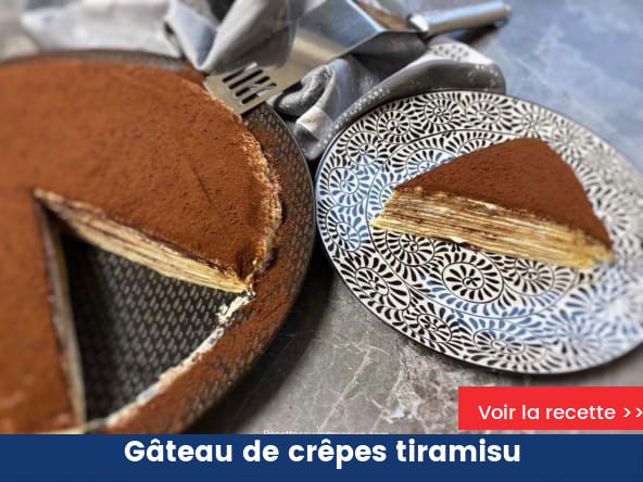 Gâteau de crêpes façon tiramisu